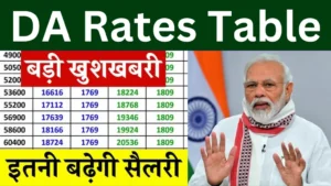 DA Rates Table